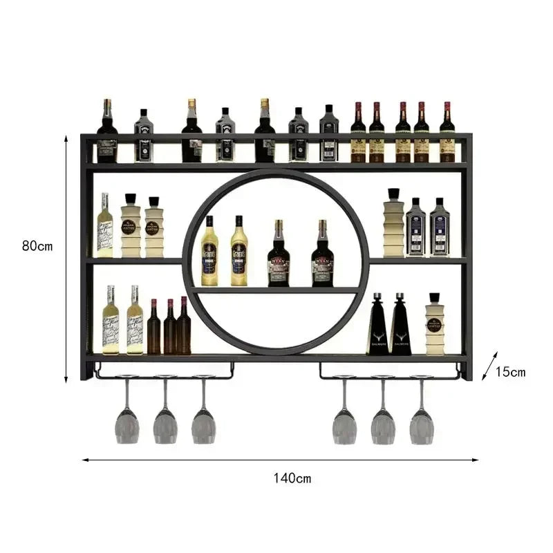 Bar Counter,metal Wall Mounted Wine Cabinet,storage Rack,Wine Display Rack,living Room,bar,dining Room Decoration,wall Mounted