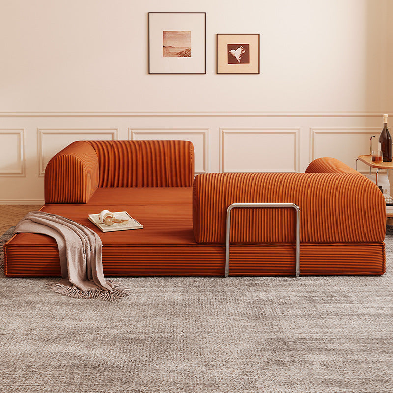 Modern Convertible Corduroy Sofa Bed – Space-Saving Floor Couch