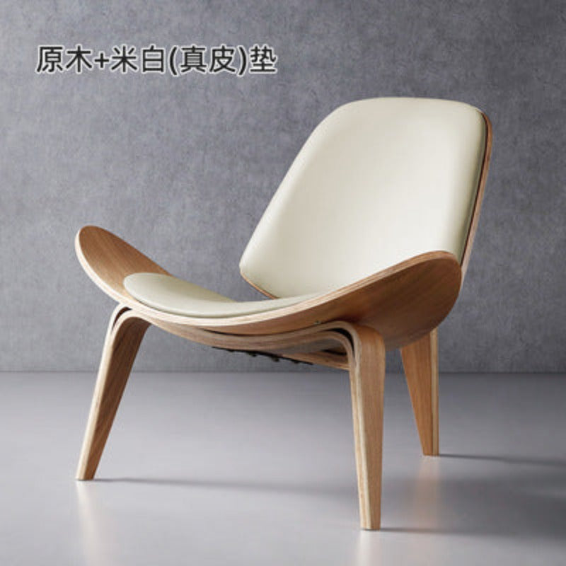 Modern Molded Plywood Lounge Chair with Upholstered Seat & Back