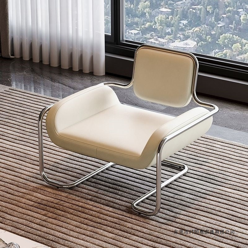 Modern Upholstered Accent Chair with Stainless Steel Frame