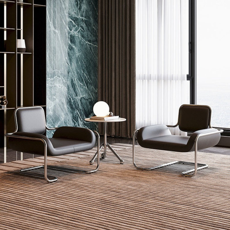 Modern Upholstered Accent Chair with Stainless Steel Frame