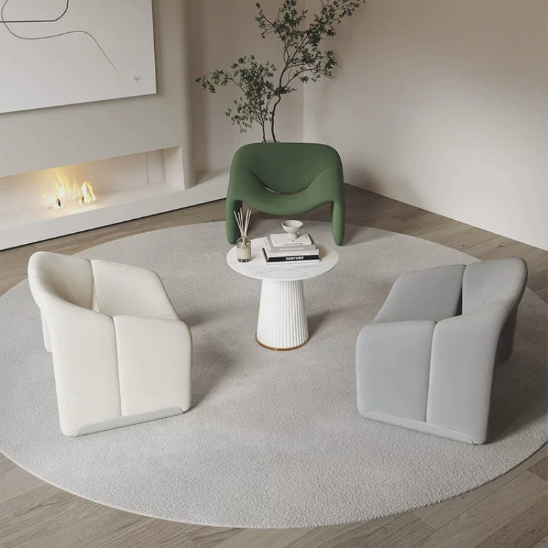 Modern Sculptural Lounge Chair with Curved Arms