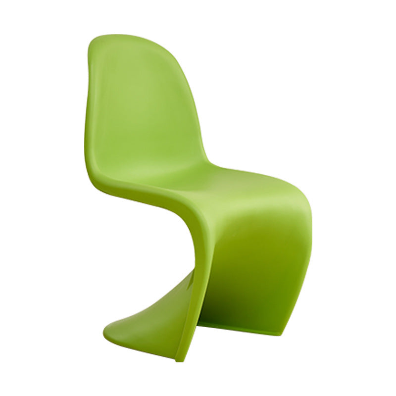 Modern Sculptural S-Curve Dining Chair – Stackable Armless Accent Chair