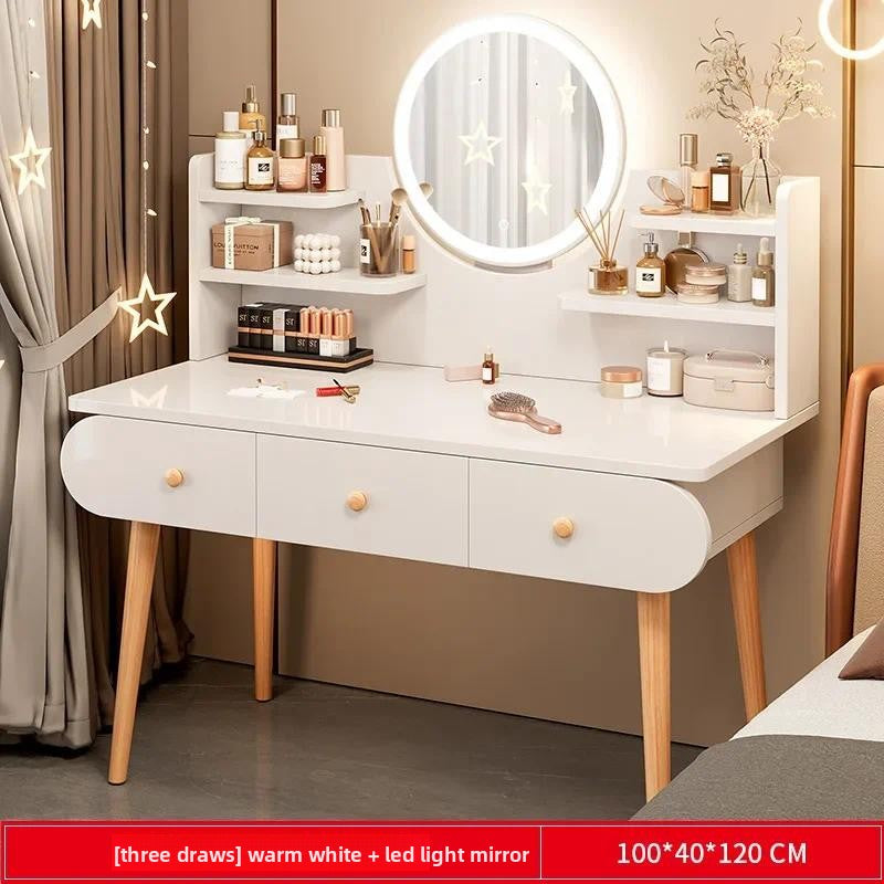 Dressing Table Modern Minimalist Bedroom Dressing Table Small Apartment Rental Room Storage Cabinet Integrated Dressing Table