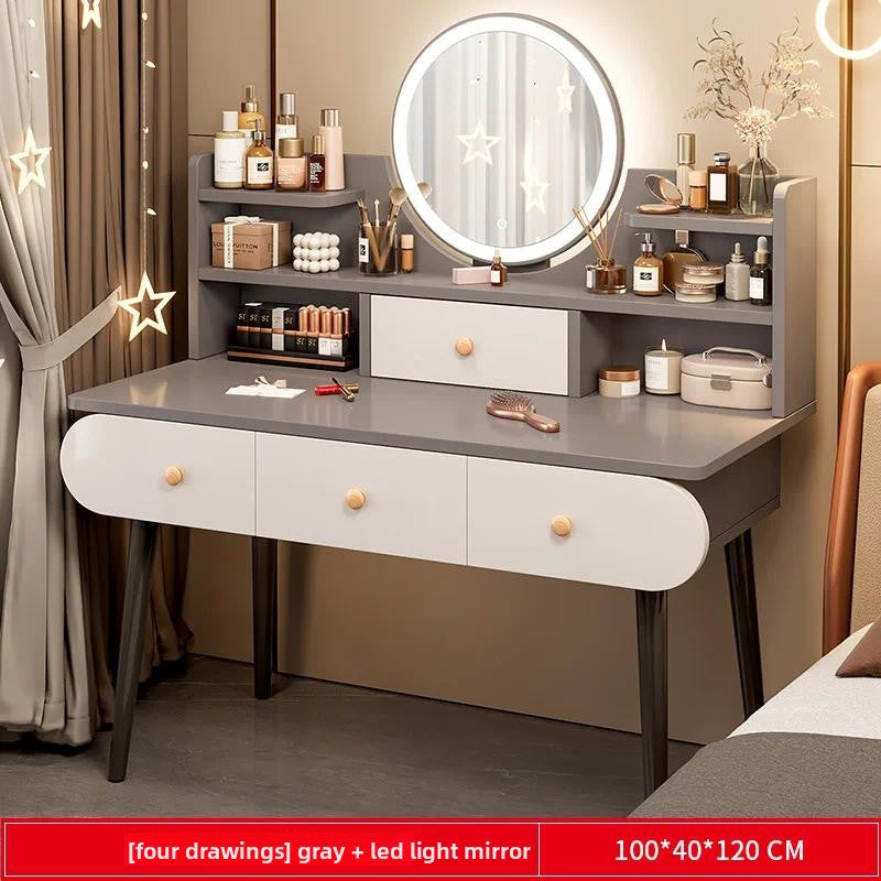 Dressing Table Modern Minimalist Bedroom Dressing Table Small Apartment Rental Room Storage Cabinet Integrated Dressing Table
