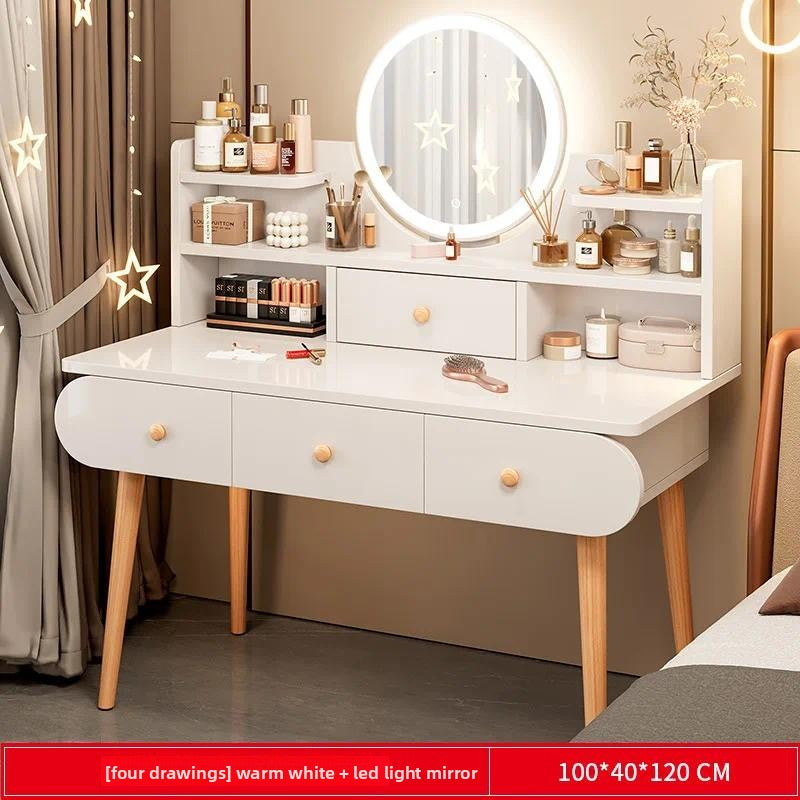 Dressing Table Modern Minimalist Bedroom Dressing Table Small Apartment Rental Room Storage Cabinet Integrated Dressing Table