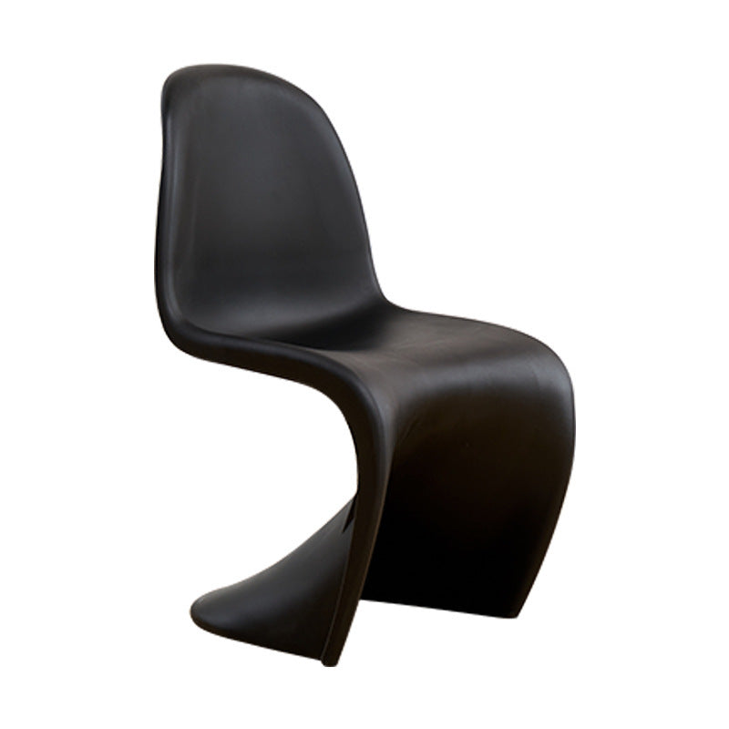 Modern Sculptural S-Curve Dining Chair – Stackable Armless Accent Chair