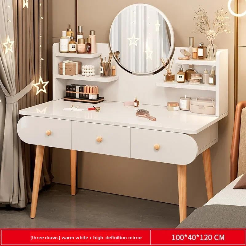 Dressing Table Modern Minimalist Bedroom Dressing Table Small Apartment Rental Room Storage Cabinet Integrated Dressing Table