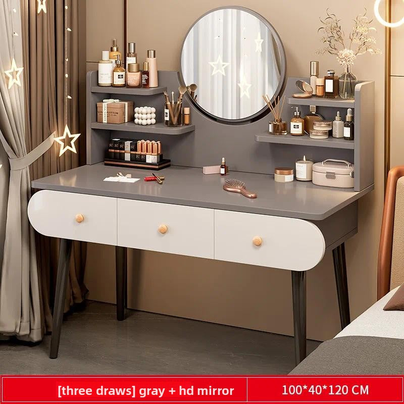Dressing Table Modern Minimalist Bedroom Dressing Table Small Apartment Rental Room Storage Cabinet Integrated Dressing Table