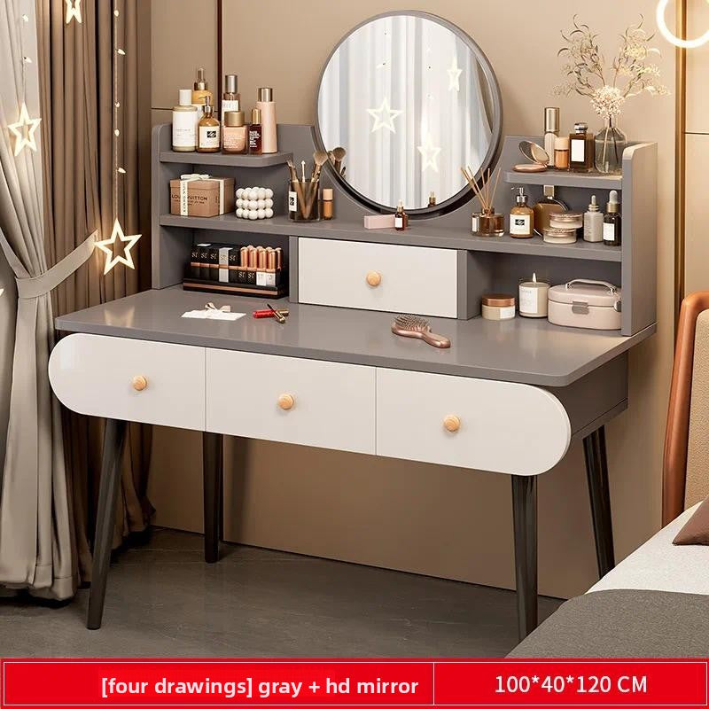 Dressing Table Modern Minimalist Bedroom Dressing Table Small Apartment Rental Room Storage Cabinet Integrated Dressing Table