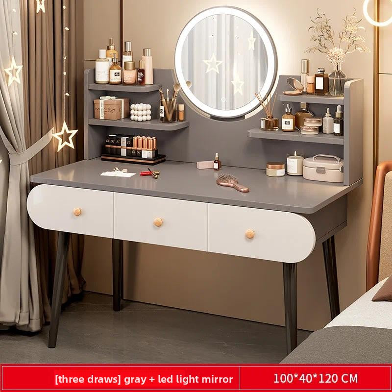Dressing Table Modern Minimalist Bedroom Dressing Table Small Apartment Rental Room Storage Cabinet Integrated Dressing Table