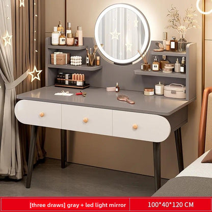 Dressing Table Modern Minimalist Bedroom Dressing Table Small Apartment Rental Room Storage Cabinet Integrated Dressing Table