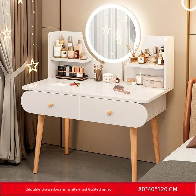 Dressing Table Modern Minimalist Bedroom Dressing Table Small Apartment Rental Room Storage Cabinet Integrated Dressing Table