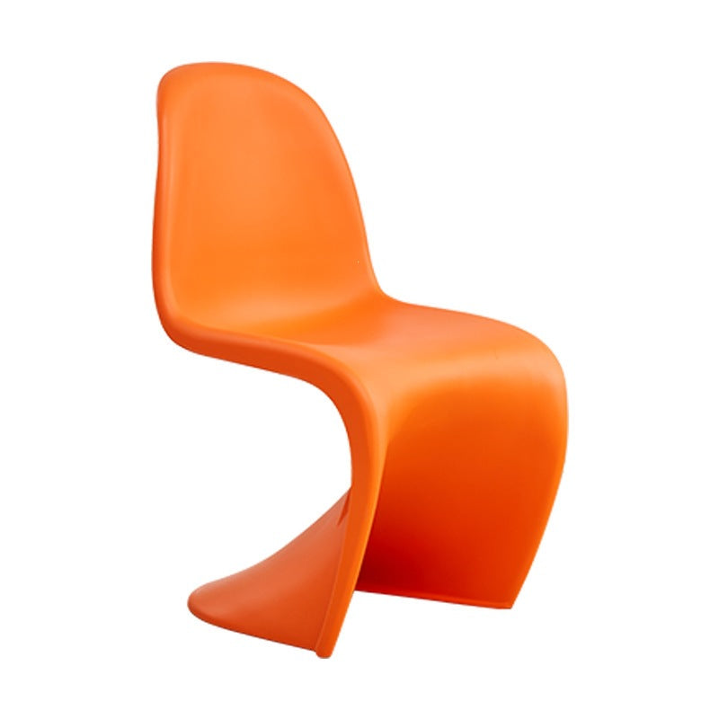 Modern Sculptural S-Curve Dining Chair – Stackable Armless Accent Chair