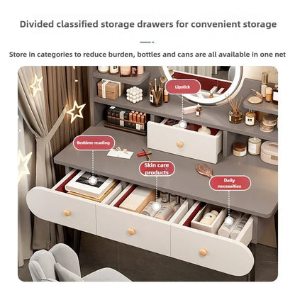 Dressing Table Modern Minimalist Bedroom Dressing Table Small Apartment Rental Room Storage Cabinet Integrated Dressing Table