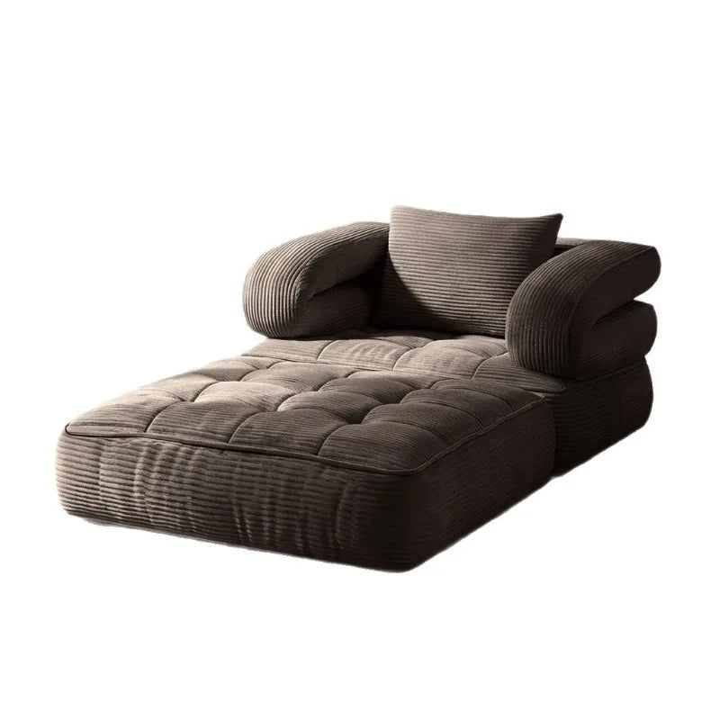 Convertible Corduroy Sleeper Chair – Foldable Floor Sofa Bed for Small Spaces