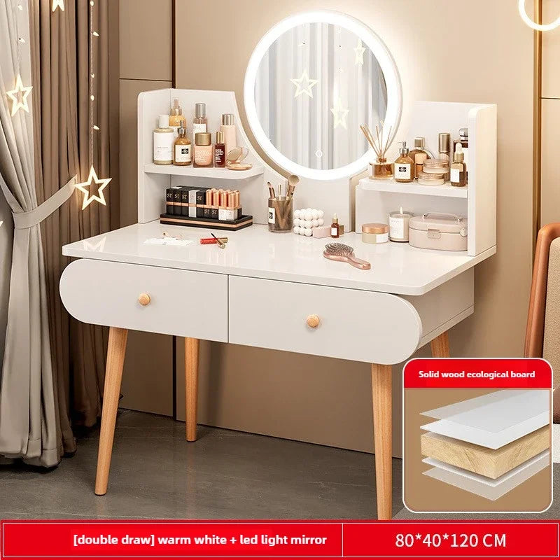 Dressing Table Modern Minimalist Bedroom Dressing Table Small Apartment Rental Room Storage Cabinet Integrated Dressing Table