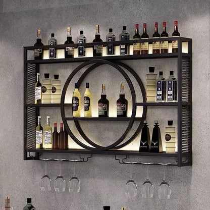 Bar Counter,metal Wall Mounted Wine Cabinet,storage Rack,Wine Display Rack,living Room,bar,dining Room Decoration,wall Mounted