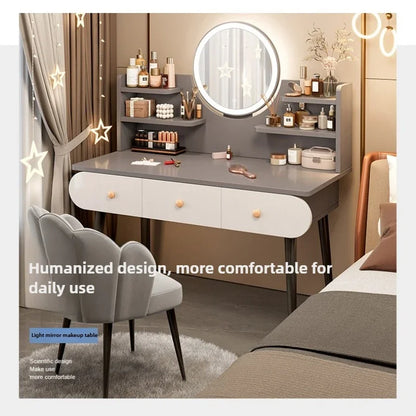 Dressing Table Modern Minimalist Bedroom Dressing Table Small Apartment Rental Room Storage Cabinet Integrated Dressing Table
