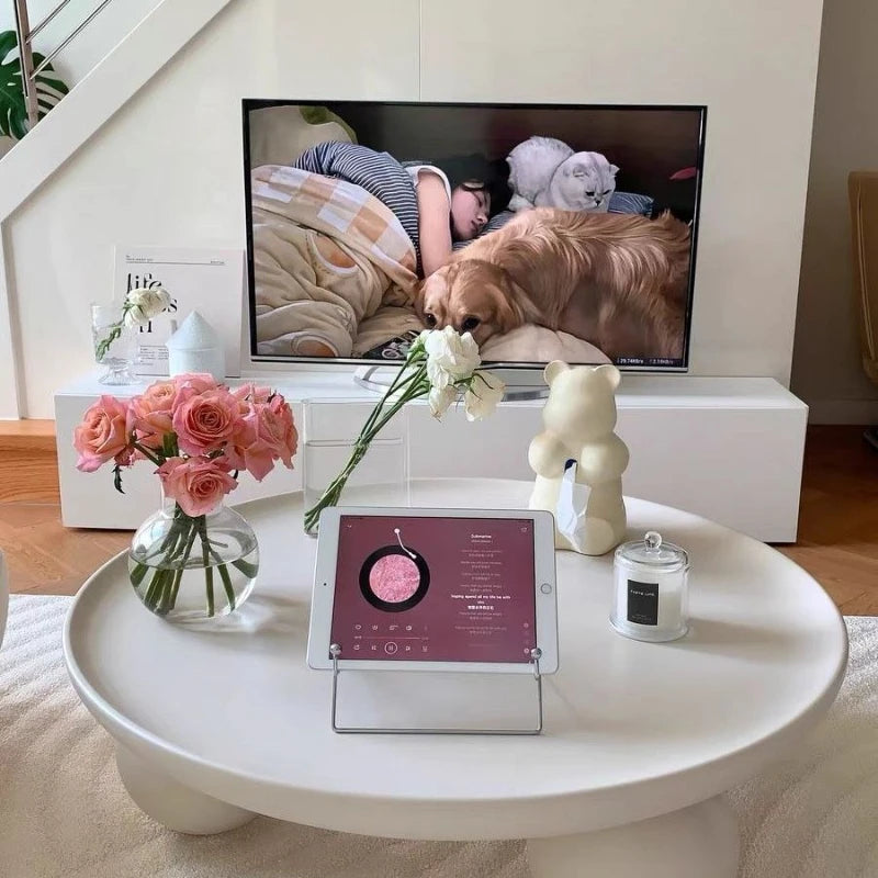Home Creative Nordic Simple Modern Small House Sofa Round Table Round Cream Style Tea Table Living Room Coffee Table