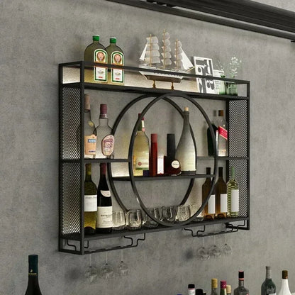 Bar Counter,metal Wall Mounted Wine Cabinet,storage Rack,Wine Display Rack,living Room,bar,dining Room Decoration,wall Mounted