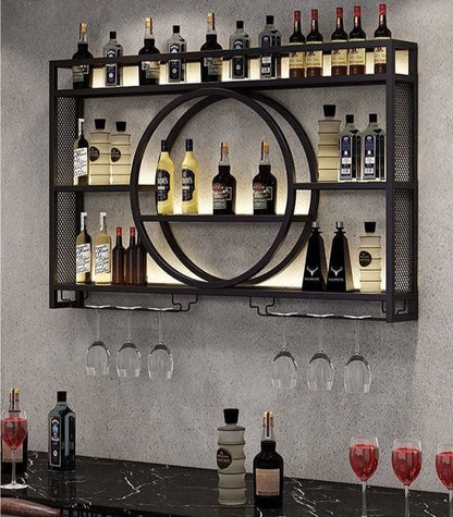 Bar Counter,metal Wall Mounted Wine Cabinet,storage Rack,Wine Display Rack,living Room,bar,dining Room Decoration,wall Mounted