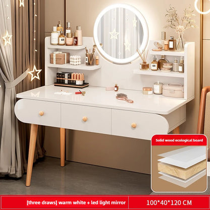 Dressing Table Modern Minimalist Bedroom Dressing Table Small Apartment Rental Room Storage Cabinet Integrated Dressing Table