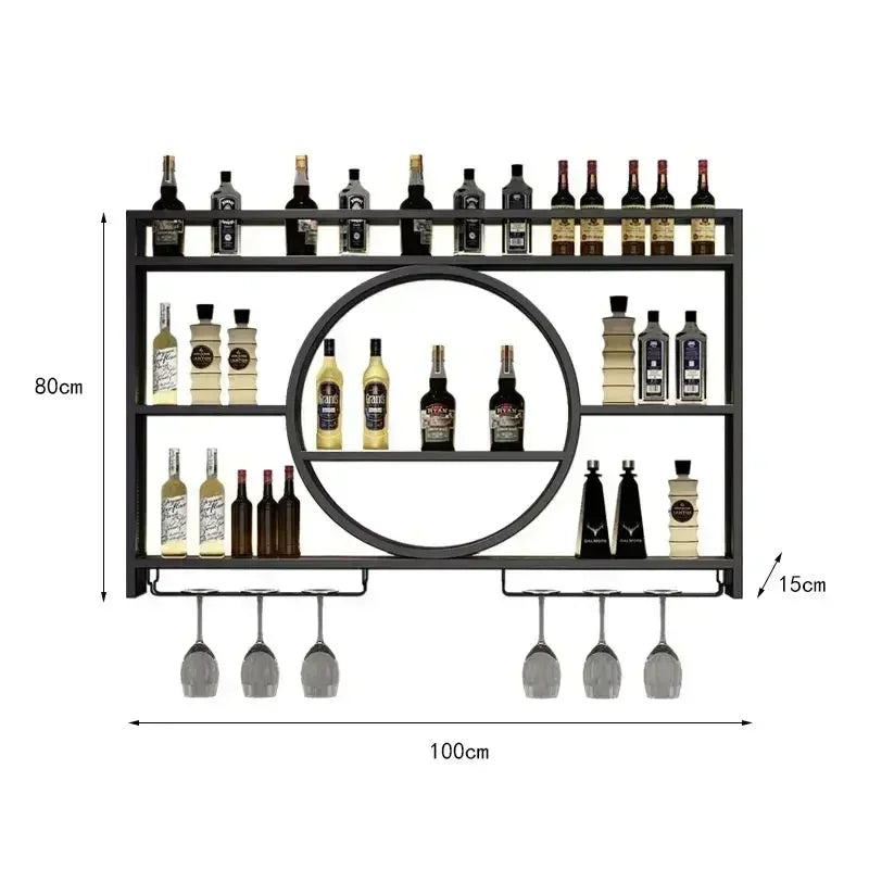 Bar Counter,metal Wall Mounted Wine Cabinet,storage Rack,Wine Display Rack,living Room,bar,dining Room Decoration,wall Mounted