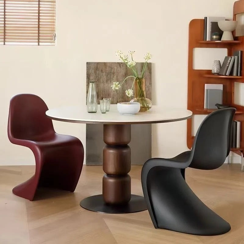 Modern S-Curve Dining Chair with Sculptural Design