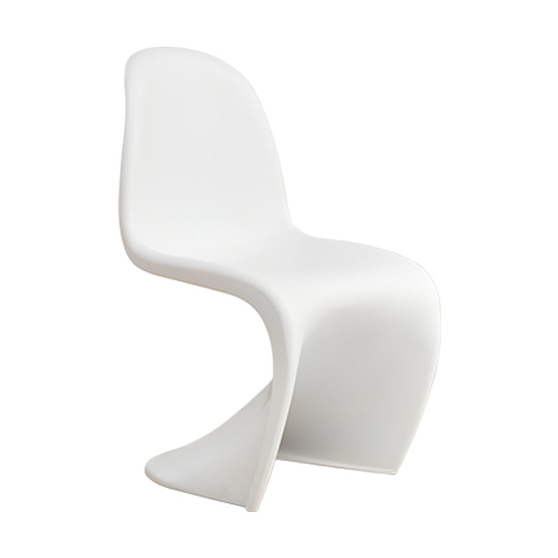 Modern Sculptural S-Curve Dining Chair – Stackable Armless Accent Chair